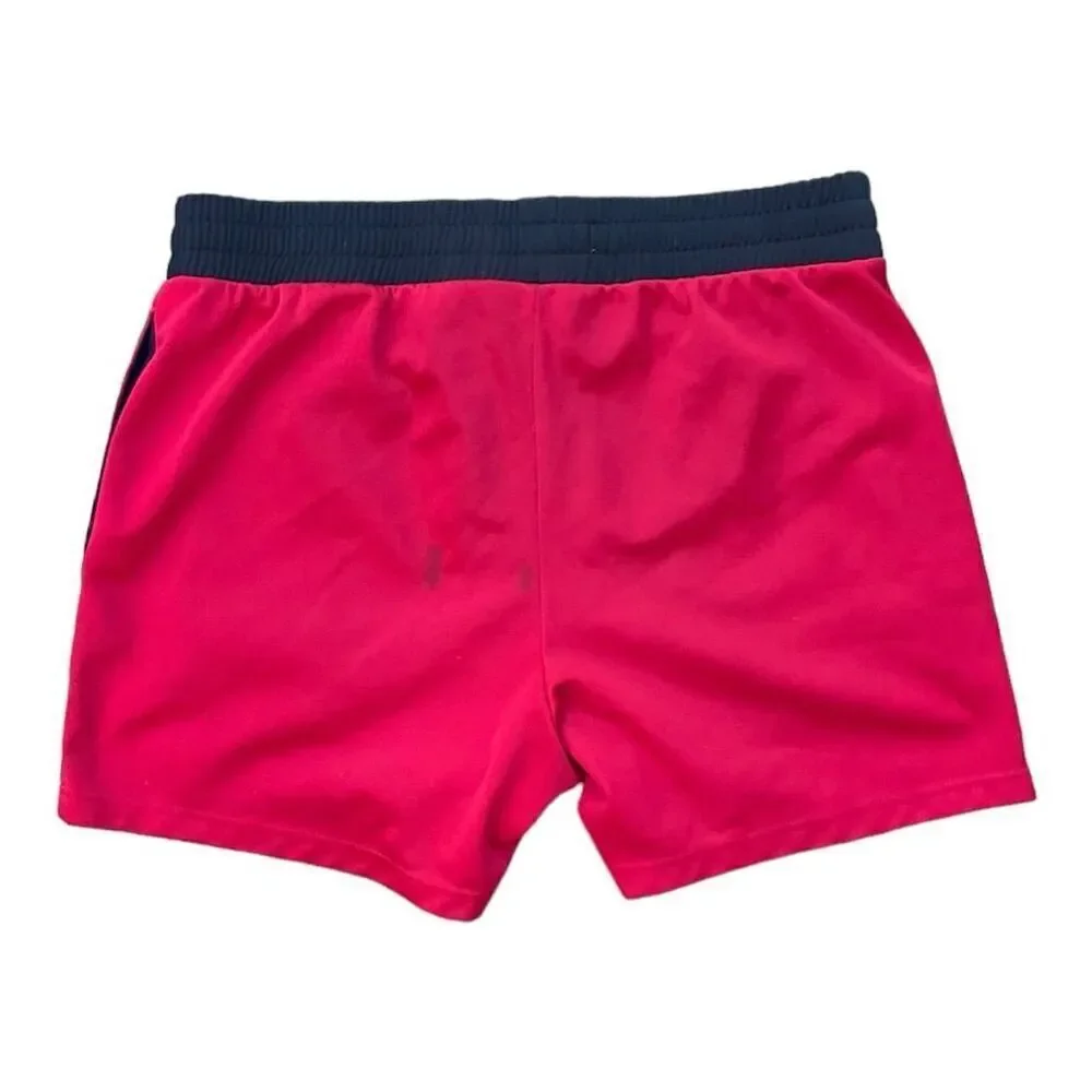 🟥 ADDICTED Men’s Red & Navy Color Block Shorts | Size XL‎